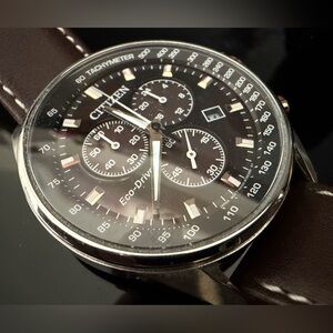 Citizen H500-S111064Eco-Drive Black and Brown Men's Watch